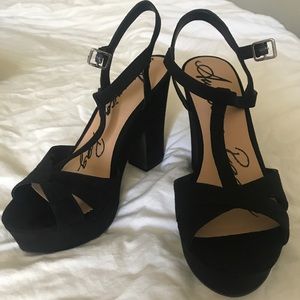 American Rag Jamie block sandal heels